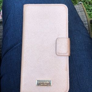 Kate spade phone wallet in rose gold!